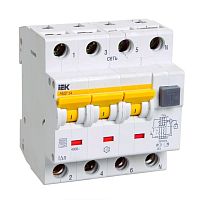 Выключатель автоматический дифференциальный АВДТ 34 3п+N 25А C 300мА тип A | код. MAD22-6-025-C-300 | IEK 